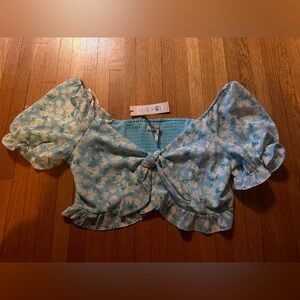 BCBGeneration Retro Flower Crop Top, Size M, NWT